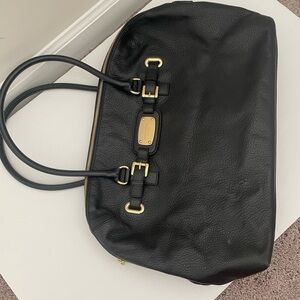 Michael Kors Black and Gold Tote Bag